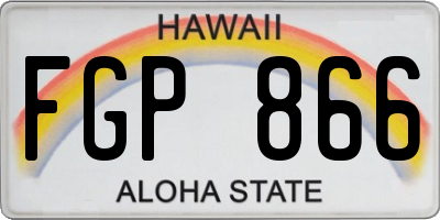 HI license plate FGP866
