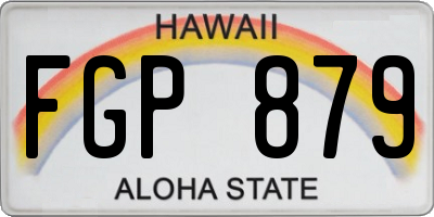 HI license plate FGP879