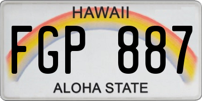 HI license plate FGP887