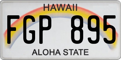HI license plate FGP895