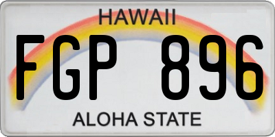 HI license plate FGP896