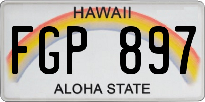 HI license plate FGP897