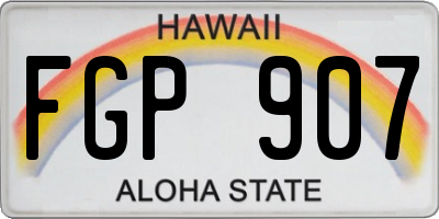 HI license plate FGP907