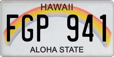 HI license plate FGP941