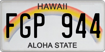 HI license plate FGP944