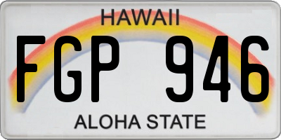 HI license plate FGP946