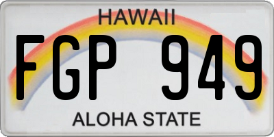 HI license plate FGP949