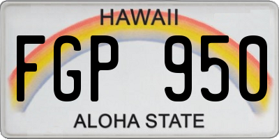 HI license plate FGP950