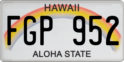 HI license plate FGP952