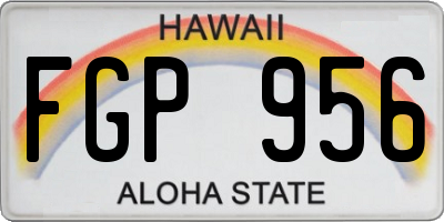 HI license plate FGP956