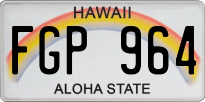 HI license plate FGP964