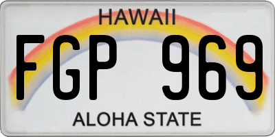 HI license plate FGP969