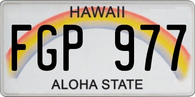 HI license plate FGP977