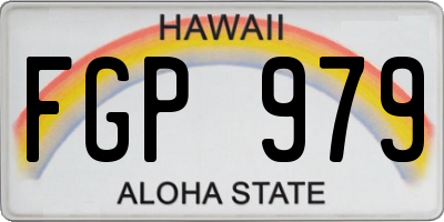 HI license plate FGP979