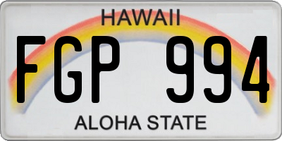 HI license plate FGP994