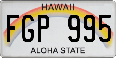 HI license plate FGP995