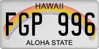 HI license plate FGP996