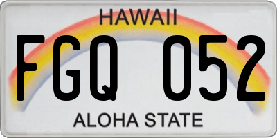 HI license plate FGQ052