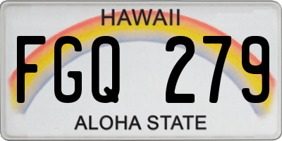 HI license plate FGQ279