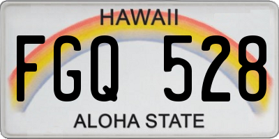 HI license plate FGQ528