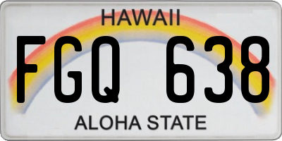 HI license plate FGQ638