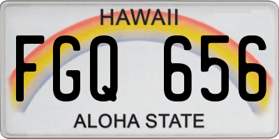 HI license plate FGQ656