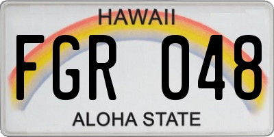 HI license plate FGR048