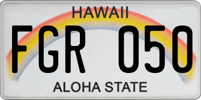 HI license plate FGR050