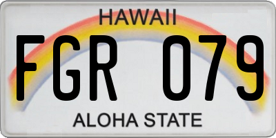 HI license plate FGR079