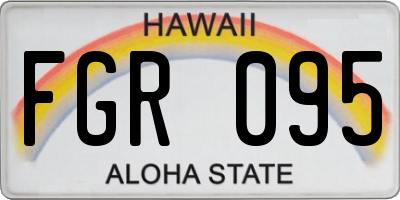 HI license plate FGR095