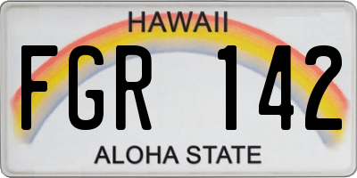 HI license plate FGR142