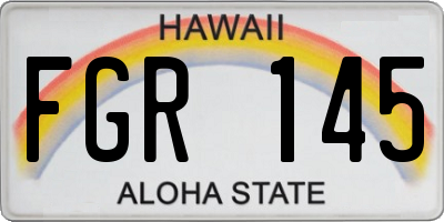 HI license plate FGR145