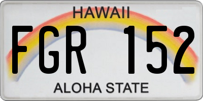 HI license plate FGR152