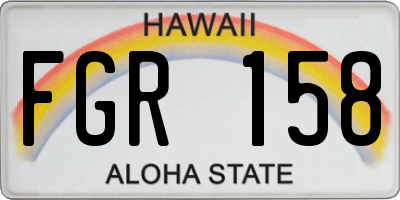 HI license plate FGR158