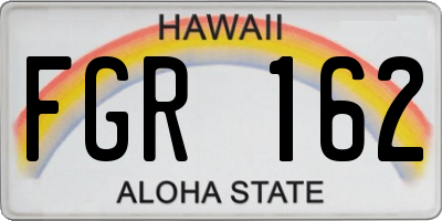HI license plate FGR162