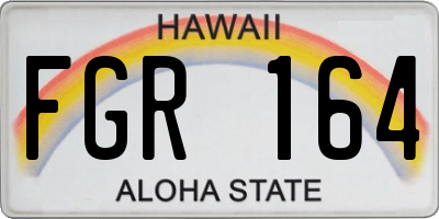 HI license plate FGR164