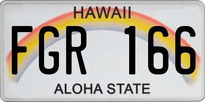 HI license plate FGR166