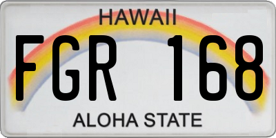 HI license plate FGR168