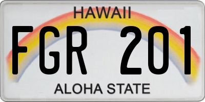 HI license plate FGR201