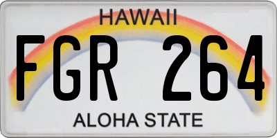 HI license plate FGR264