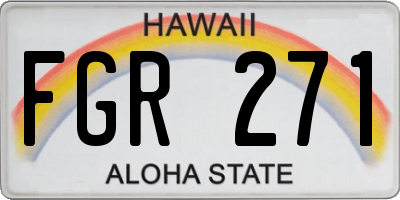 HI license plate FGR271