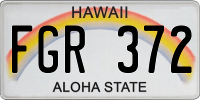 HI license plate FGR372