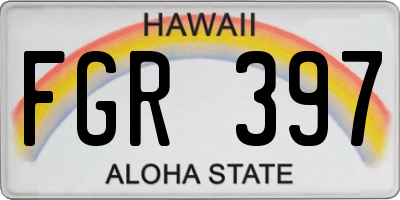 HI license plate FGR397