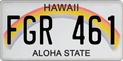 HI license plate FGR461