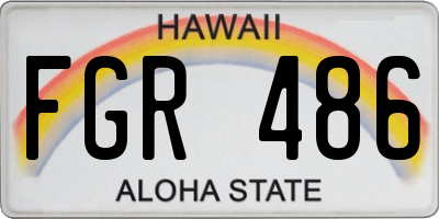 HI license plate FGR486