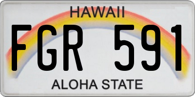 HI license plate FGR591