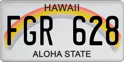 HI license plate FGR628