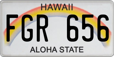 HI license plate FGR656