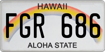HI license plate FGR686