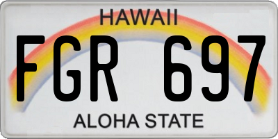 HI license plate FGR697